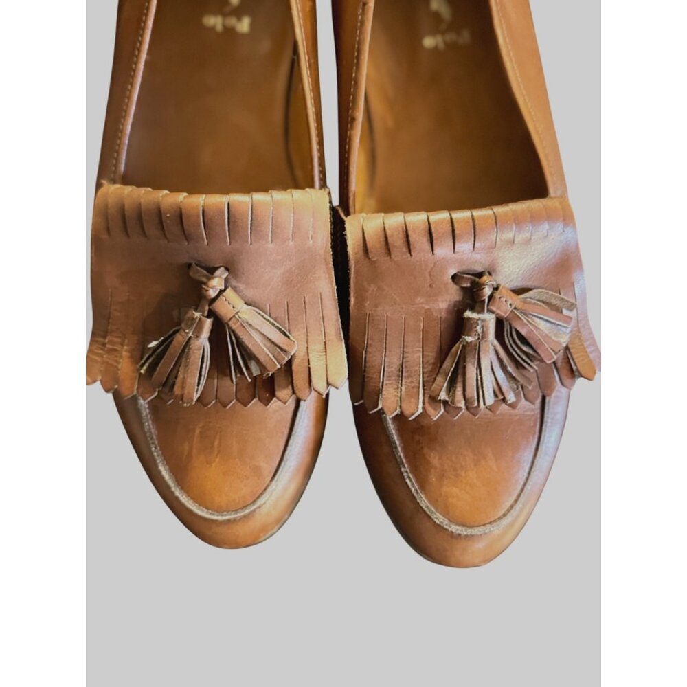 VTG Polo Ralph Lauren Mens Loafers 11D Kiltie Tassel Chestnut 3352 Italy Shoes - Picture 2 of 12